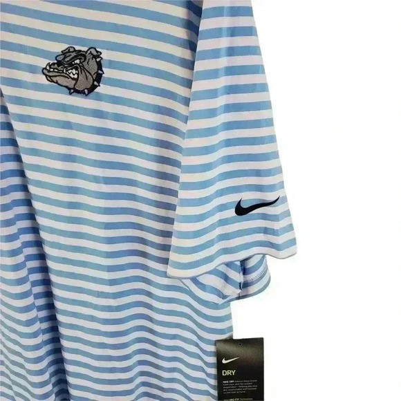 Nike Dri-Fit Golf Georgetown Hoyas Short Sleeve Polo Shirt Size 2 XL Blue White - Picture 3 of 7